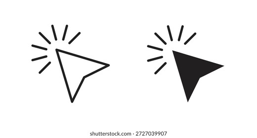 Click icon on white background. Stock vector icon