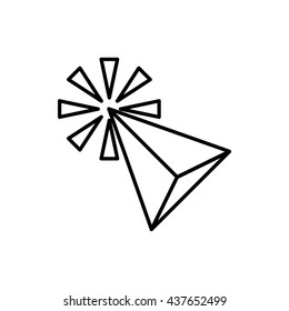 Click icon, outline style