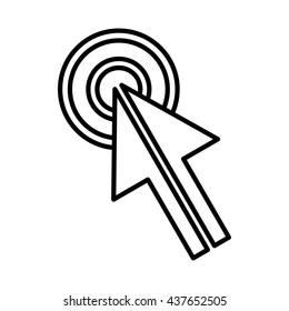 Click icon, outline style