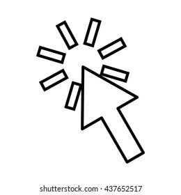 Click icon, outline style