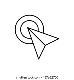 Click icon, outline style
