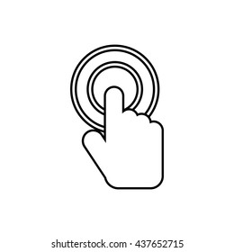 Click icon, outline style