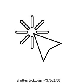 Click icon, outline style