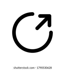 Click icon outline vector. isolated on white background