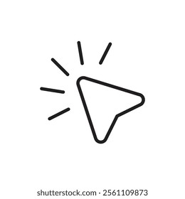 Click icon Outline vector line symbol