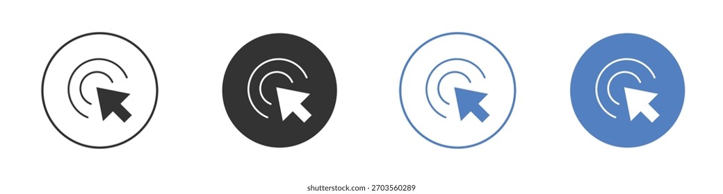 Pictograma del icono del Hacer clic para su diseño del Sitio web, logotipo