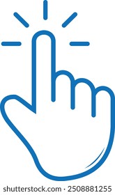 clique no ícone. ícone de ponto vetor (versão azul)