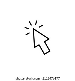 Click icon. pointer arrow sign and symbol. cursor icon