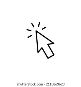 Click icon. pointer arrow sign and symbol. cursor icon