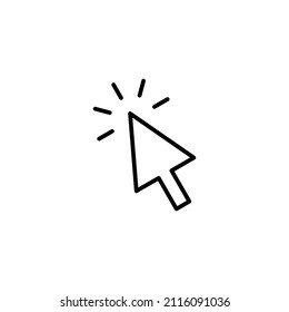 Click icon. pointer arrow sign and symbol. cursor icon