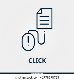 click icon, premium linear click icon.