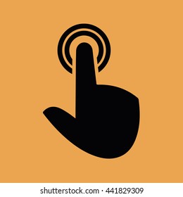 Click icon press button vector illustration