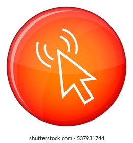 Click icon in red circle isolated on white background vector illustration