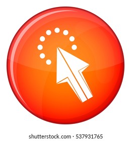Click icon in red circle isolated on white background vector illustration