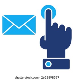 Click icon represented by Click symbol Dualtone style.