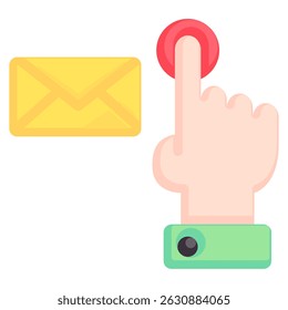 Click icon represented by Click symbol Flat style.