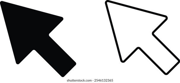 Click icon set. Arrow cursor. computer mouse click symbol