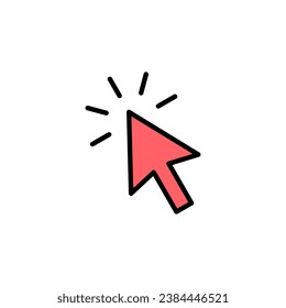Click icon set illustration. pointer arrow sign and symbol. cursor icon