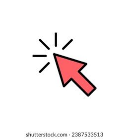 Click icon set illustration. pointer arrow sign and symbol. cursor icon