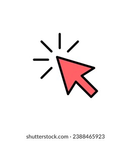 Click icon set illustration. pointer arrow sign and symbol. cursor icon