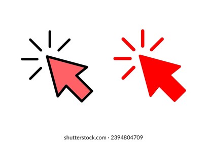 Click icon set illustration. pointer arrow sign and symbol. cursor icon