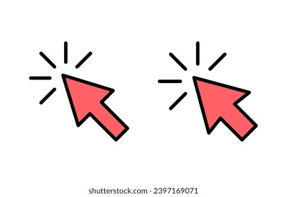 Click icon set illustration. pointer arrow sign and symbol. cursor icon