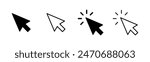 Click icon set. pointer arrow icon. cursor icon vector