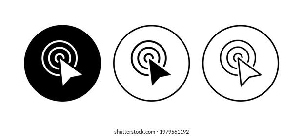 Click icon set. pointer arrow icon. cursor icon vector