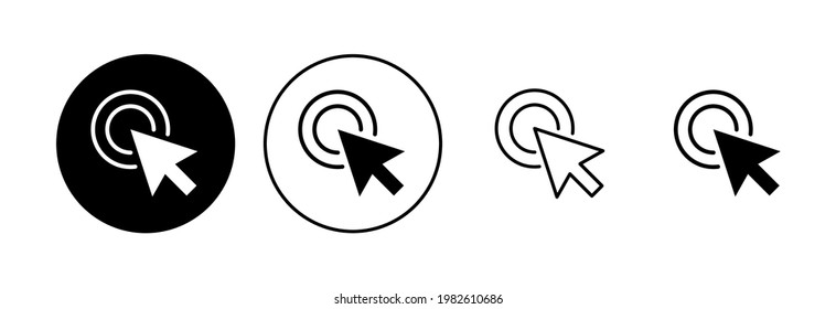 Click icon set. pointer arrow icon. cursor icon vector