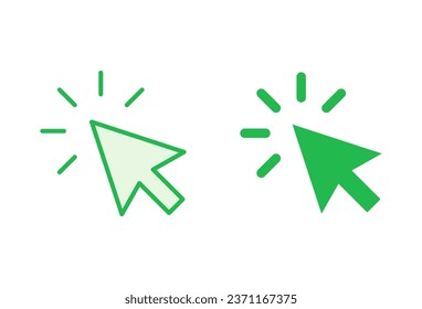 Click icon set. pointer arrow icon. cursor icon vector