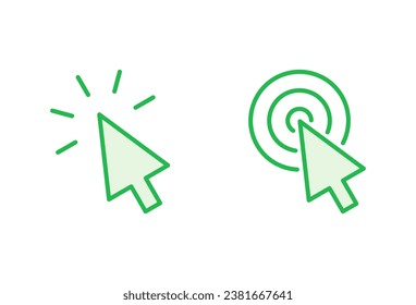 Click icon set. pointer arrow icon. cursor icon vector