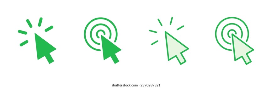 Click icon set. pointer arrow icon. cursor icon vector