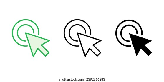 Click icon set. pointer arrow icon. cursor icon vector