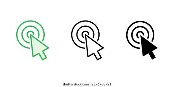 Click icon set. pointer arrow icon. cursor icon vector