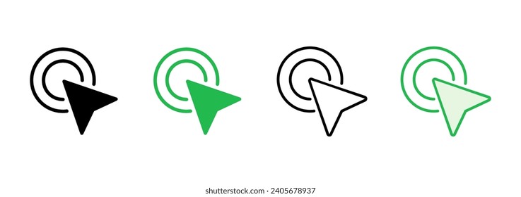 Click icon set. pointer arrow icon. cursor icon vector