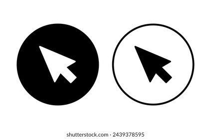 Click icon set. pointer arrow icon. cursor icon vector