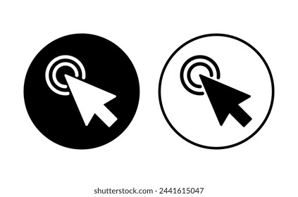 Click icon set. pointer arrow icon. cursor icon vector