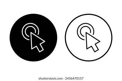 Click icon set. pointer arrow icon. cursor icon vector