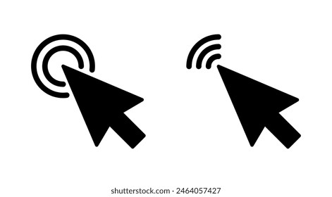 Click icon set. pointer arrow icon. cursor icon vector