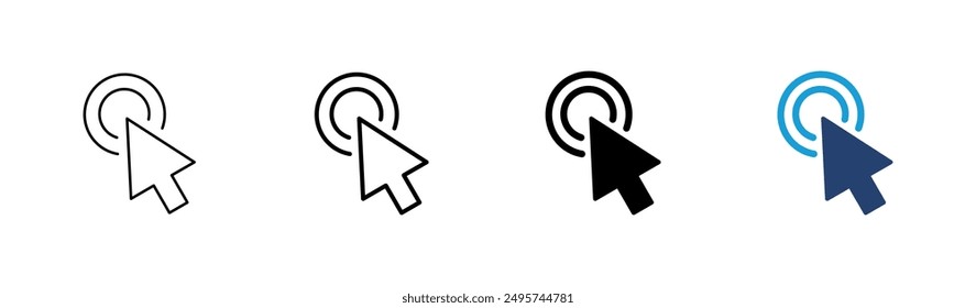 Click icon set. pointer arrow icon. cursor icon vector