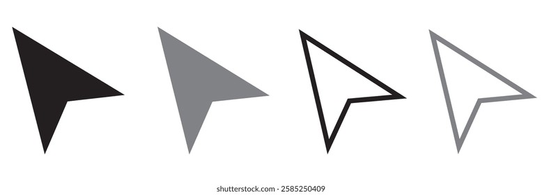 Click icon set. pointer arrow icon. cursor icon vector