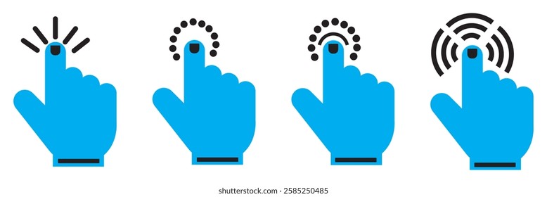 Click icon set. pointer arrow icon. cursor icon vector