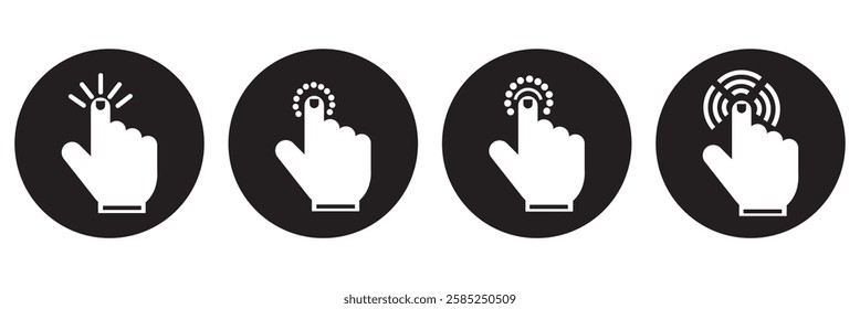 Click icon set. pointer arrow icon. cursor icon vector