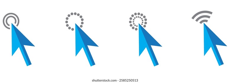 Click icon set. pointer arrow icon. cursor icon vector