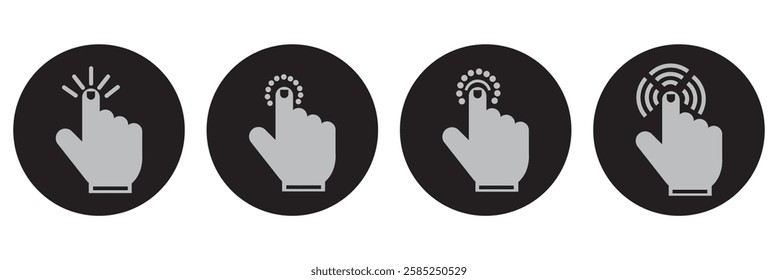 Click icon set. pointer arrow icon. cursor icon vector