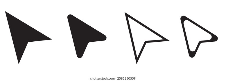 Click icon set. pointer arrow icon. cursor icon vector