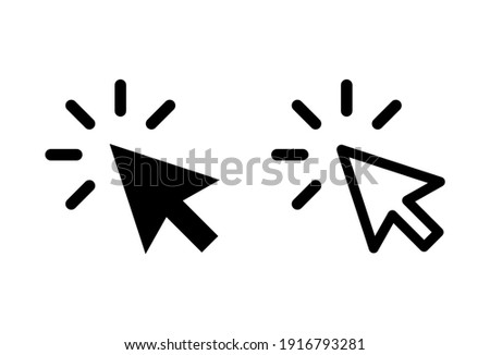 Click icon set. pointer arrow icon. cursor icon vector