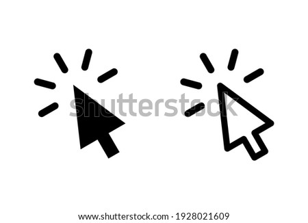 Click icon set. pointer arrow icons. cursor vector icons