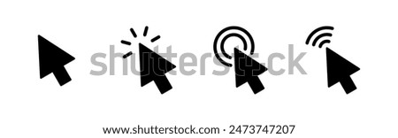 Click icon set. pointer arrow icon. cursor icon vector