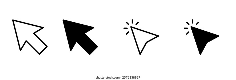 Click Icon Set. Click Symbol. Click icon vector. Simple flat icon illustration of Click.